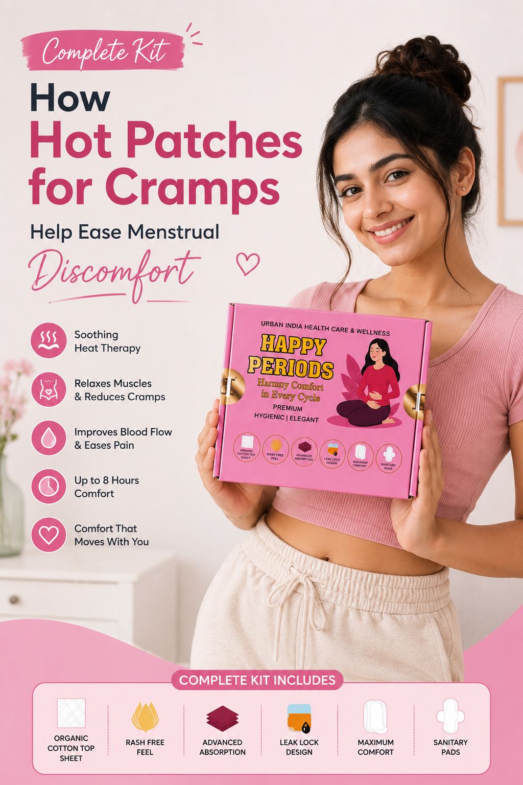 How Hot Patches for Cramps Help Ease Menstrual Discomfort complete kit