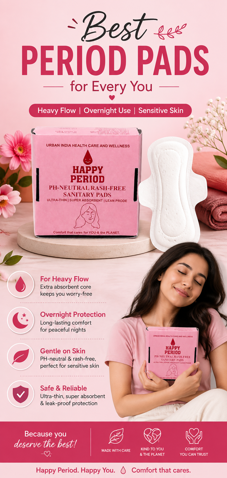 Best Period Pads for Heavy Flow, Overnight Use & Sensitive Skin