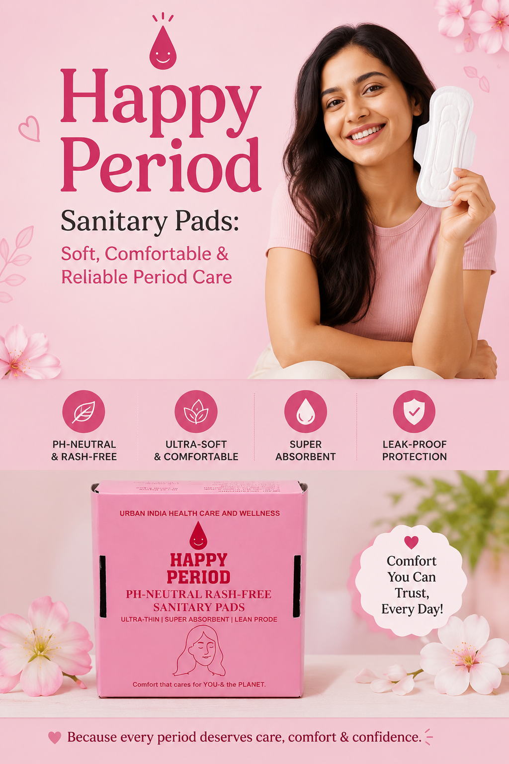 Happy Period Sanitary Pads: Soft, Comfortable & Reliable Period Care
