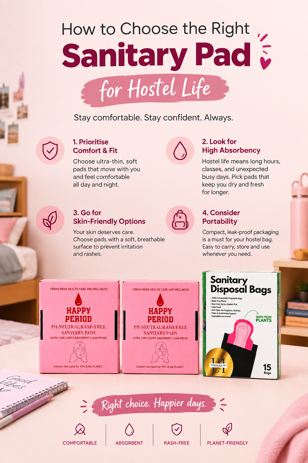 How to Choose the Right Sanitary Pad for Hostel Life